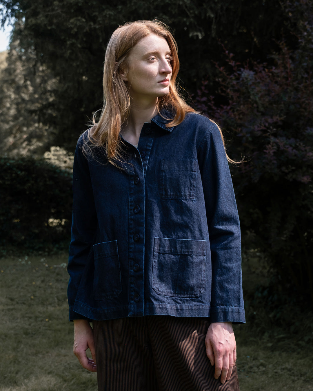 Marcia Relaxed Jacket in Denim Blue