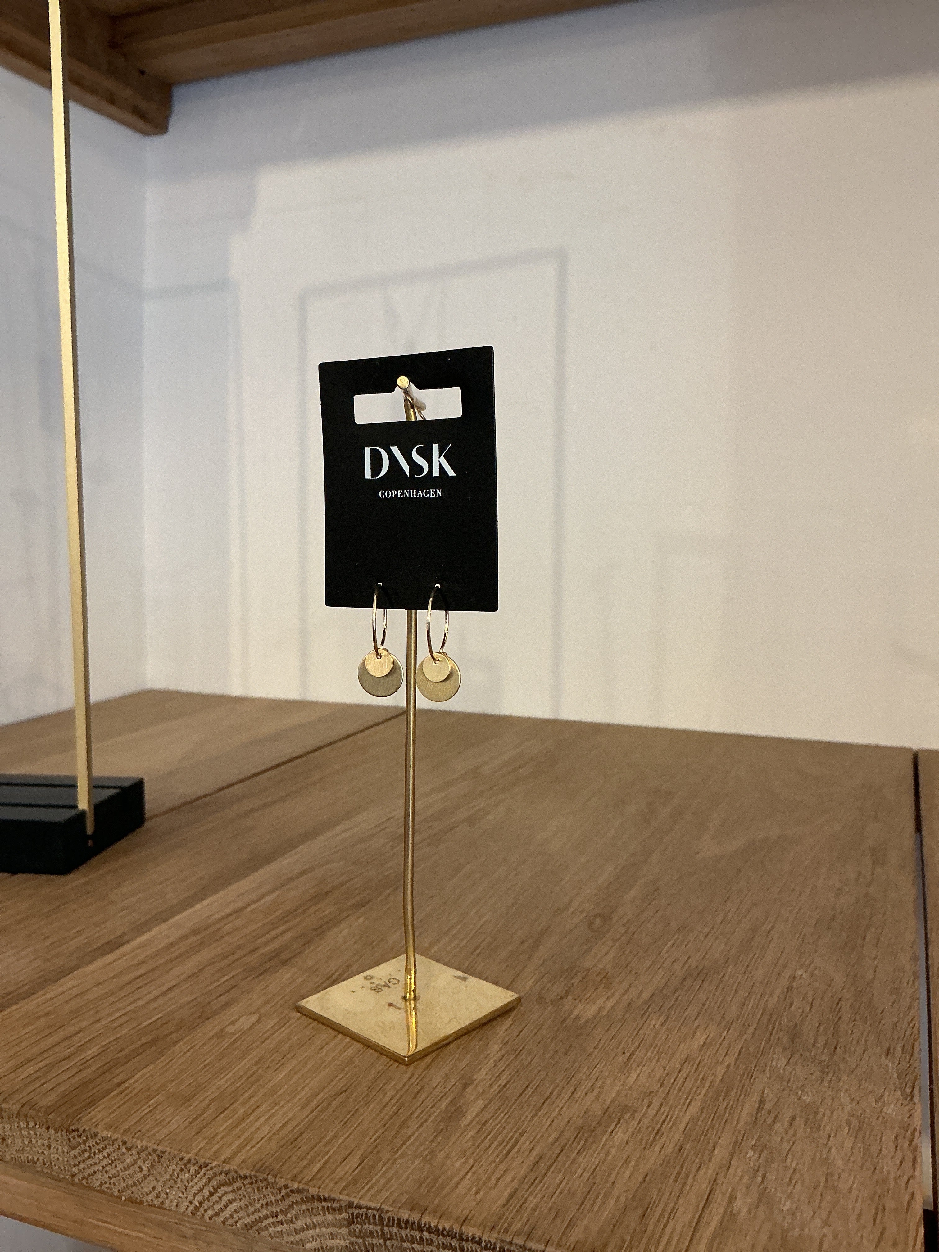 Dansk Double Dot Hoop in Gold