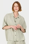 KIMONO Tencel Linen Shirt - Soft sage