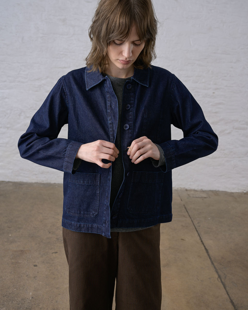 Marcia Relaxed Jacket in Denim Blue