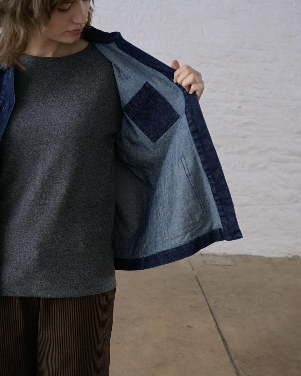 Marcia Relaxed Jacket in Denim Blue