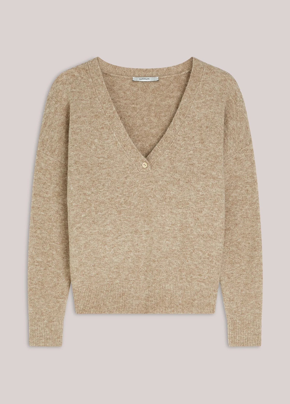 Wool Blend Oversize Sweater in Khaki