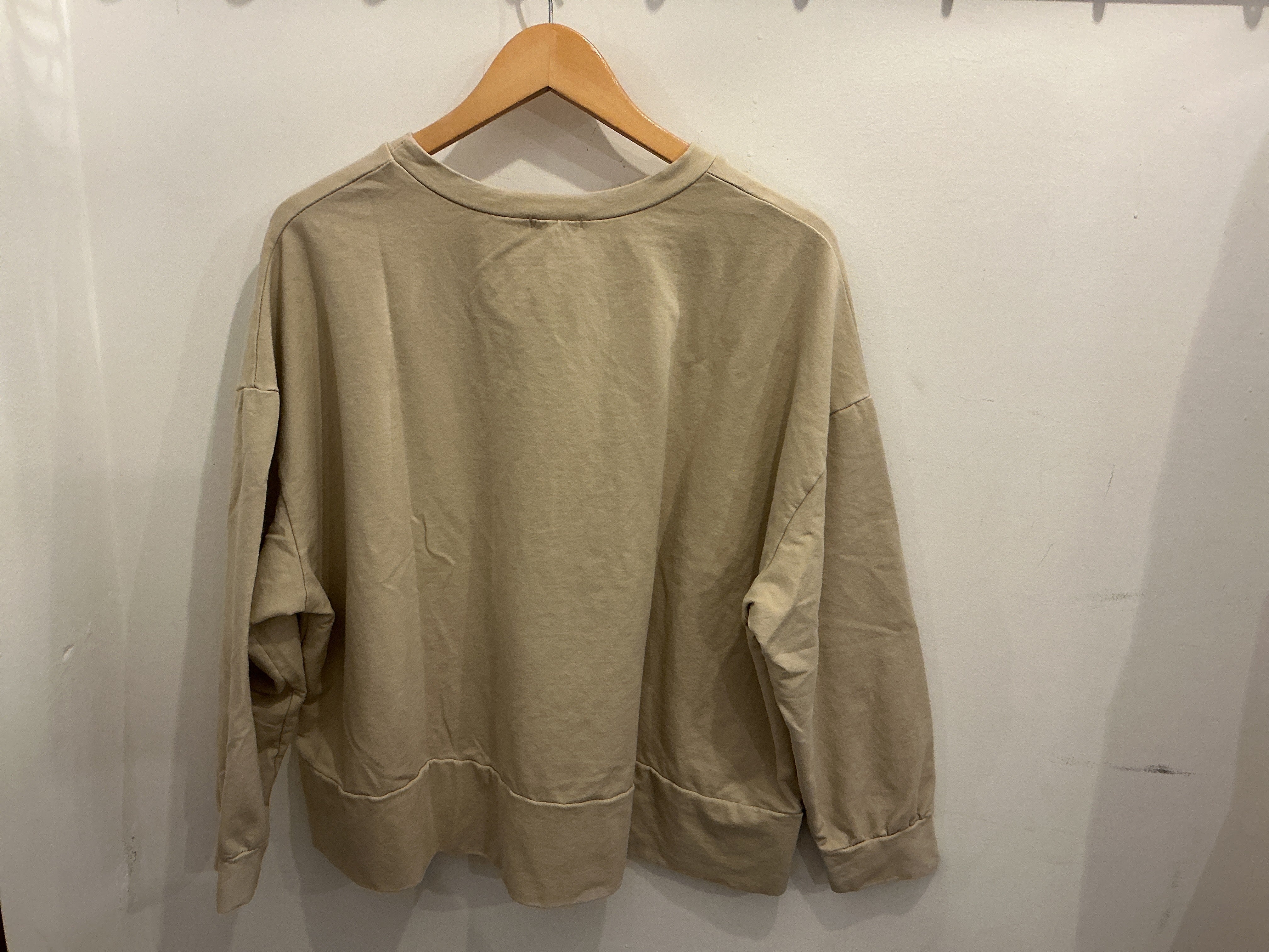 Marta Oversize Sweatshirt wide hem in Almond Milk