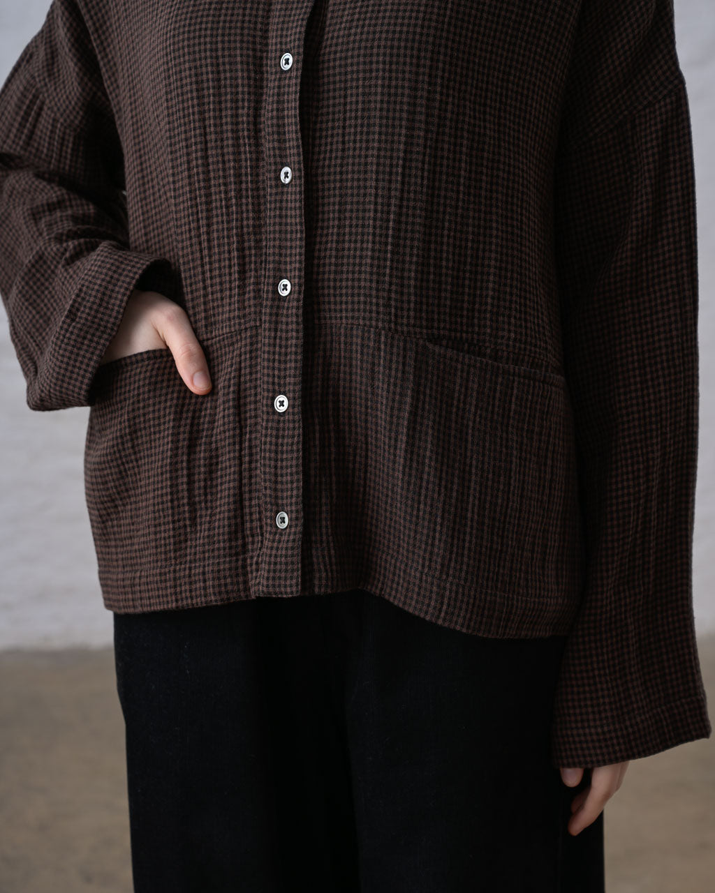 Anya blouse in Little Cocoa Check