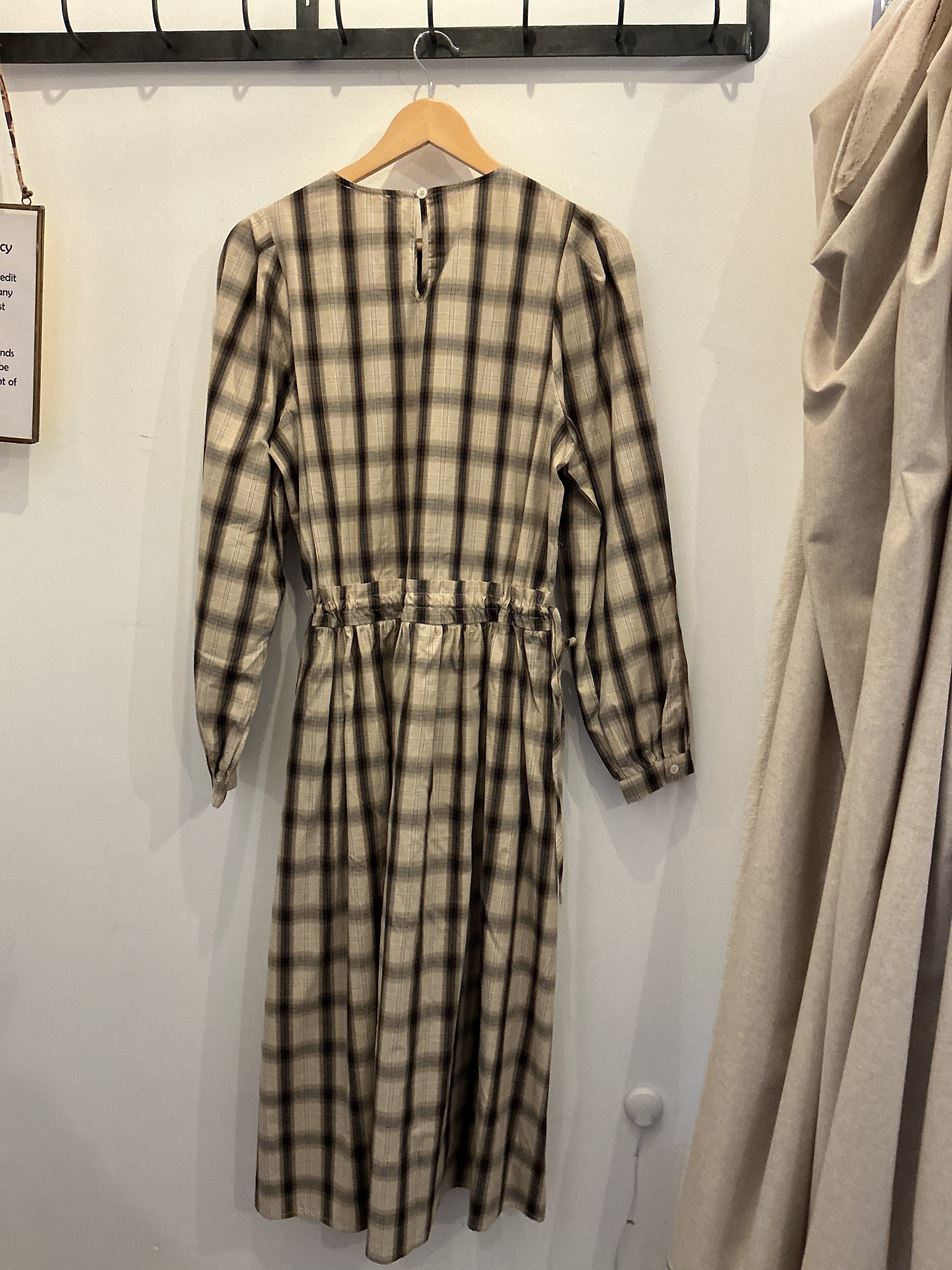 Chainez Dress in Beige Check