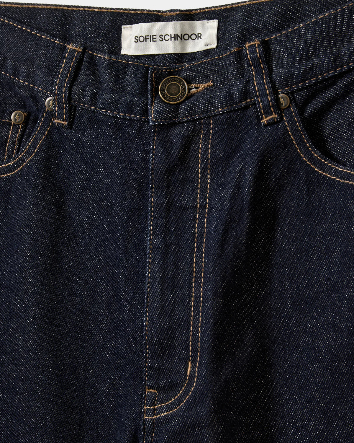MISHASW RAW DENIM JEANS - DARK DENIM BLUE