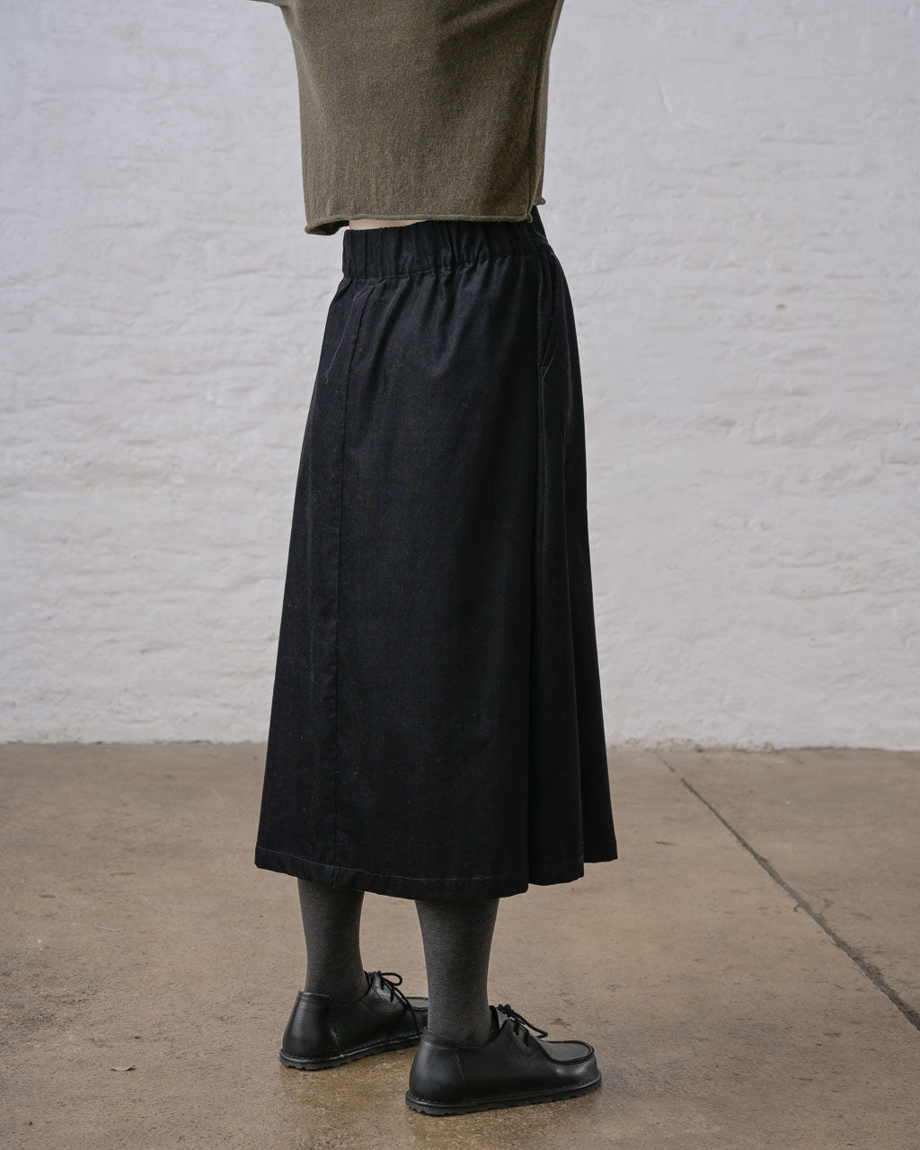 Dawn Skirt in Black NeedleCord