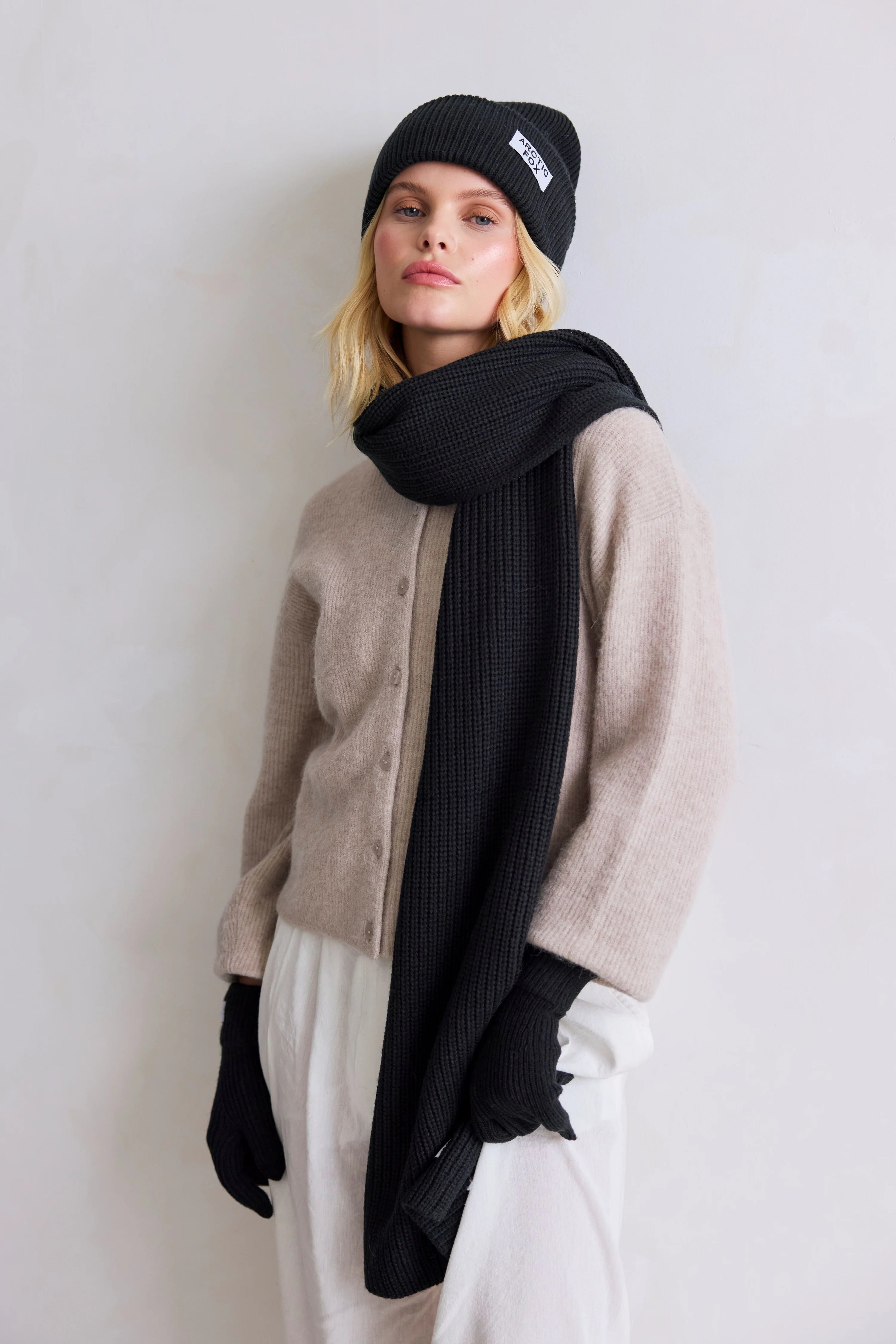 The Recycled Bottle Scarf in Black Onyx