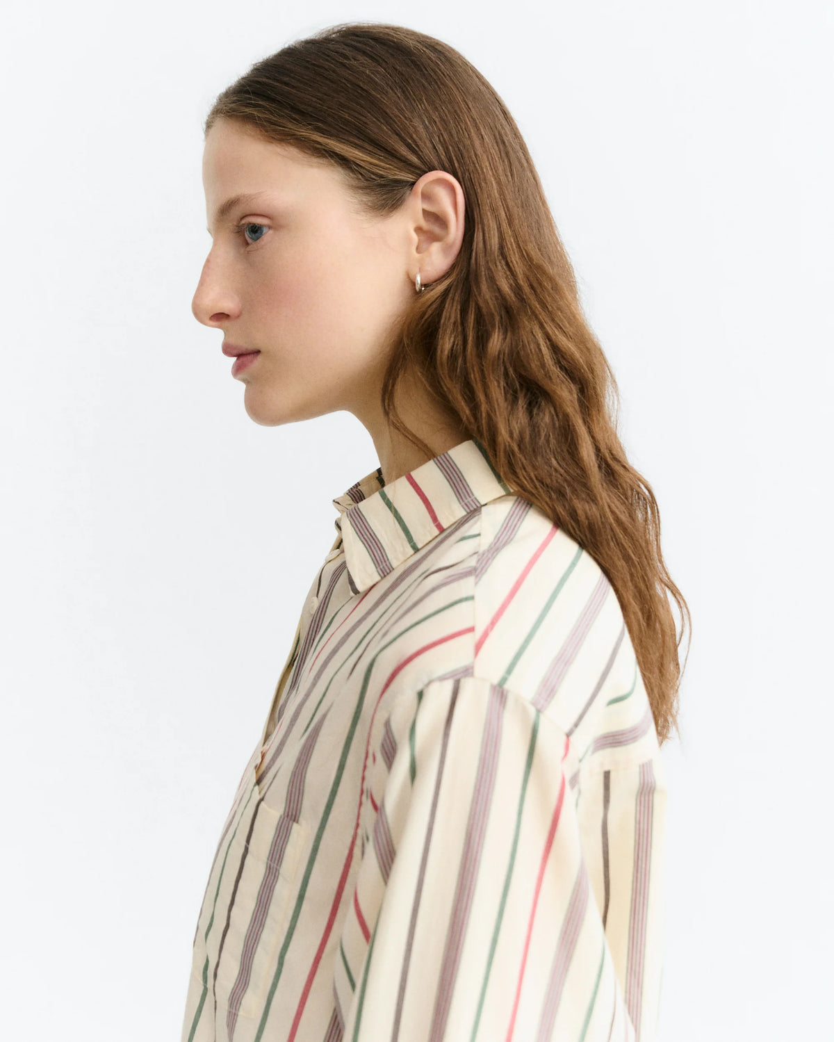 Thinking Mu Ordelia Blouse Ecru Striped