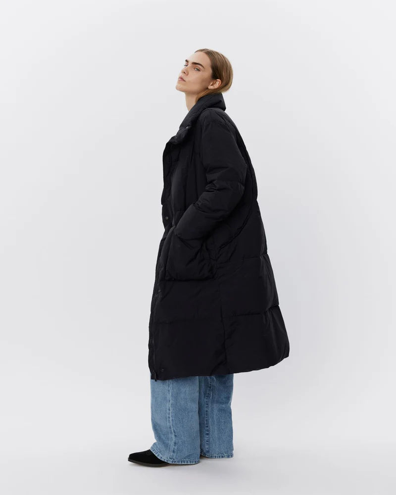 Oversized Padded Coat in Black