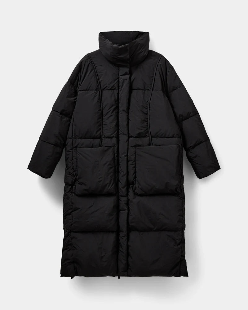 Oversized Padded Coat in Black