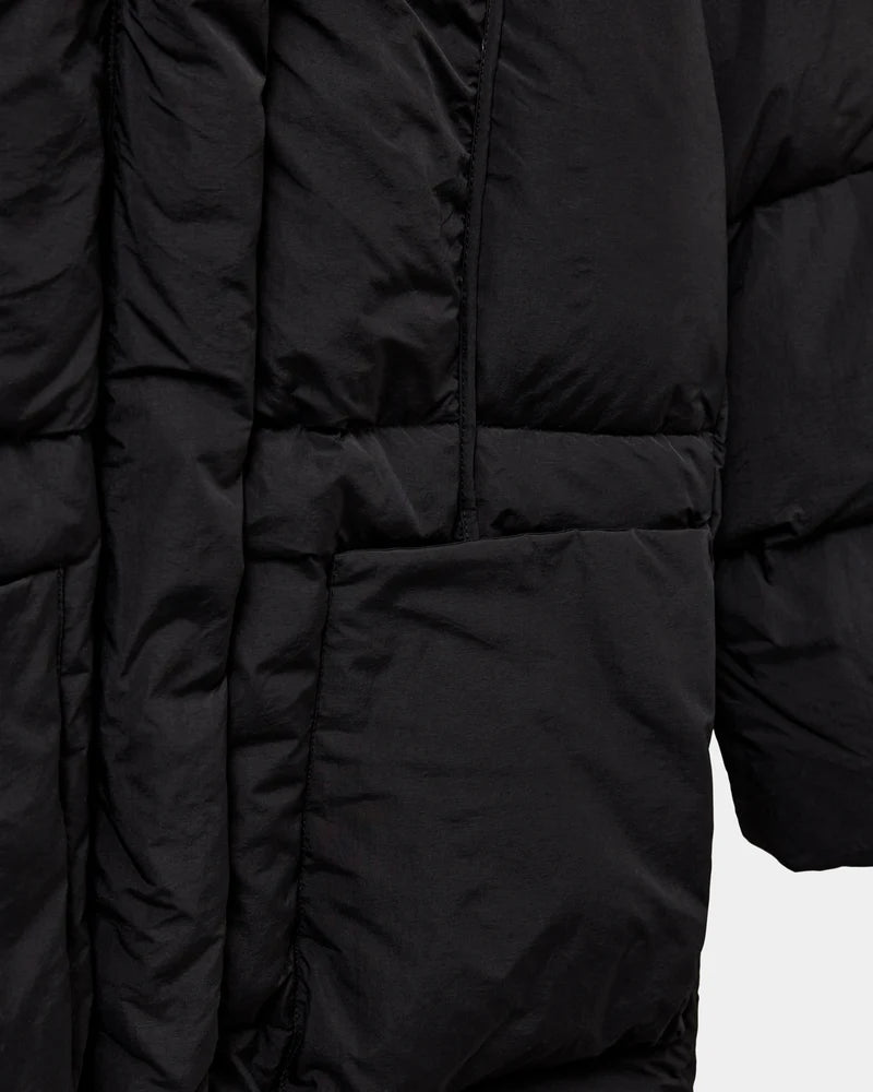 Oversized Padded Coat in Black