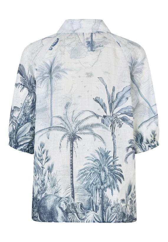 Ela 100% Linen Blouse in Empire Design