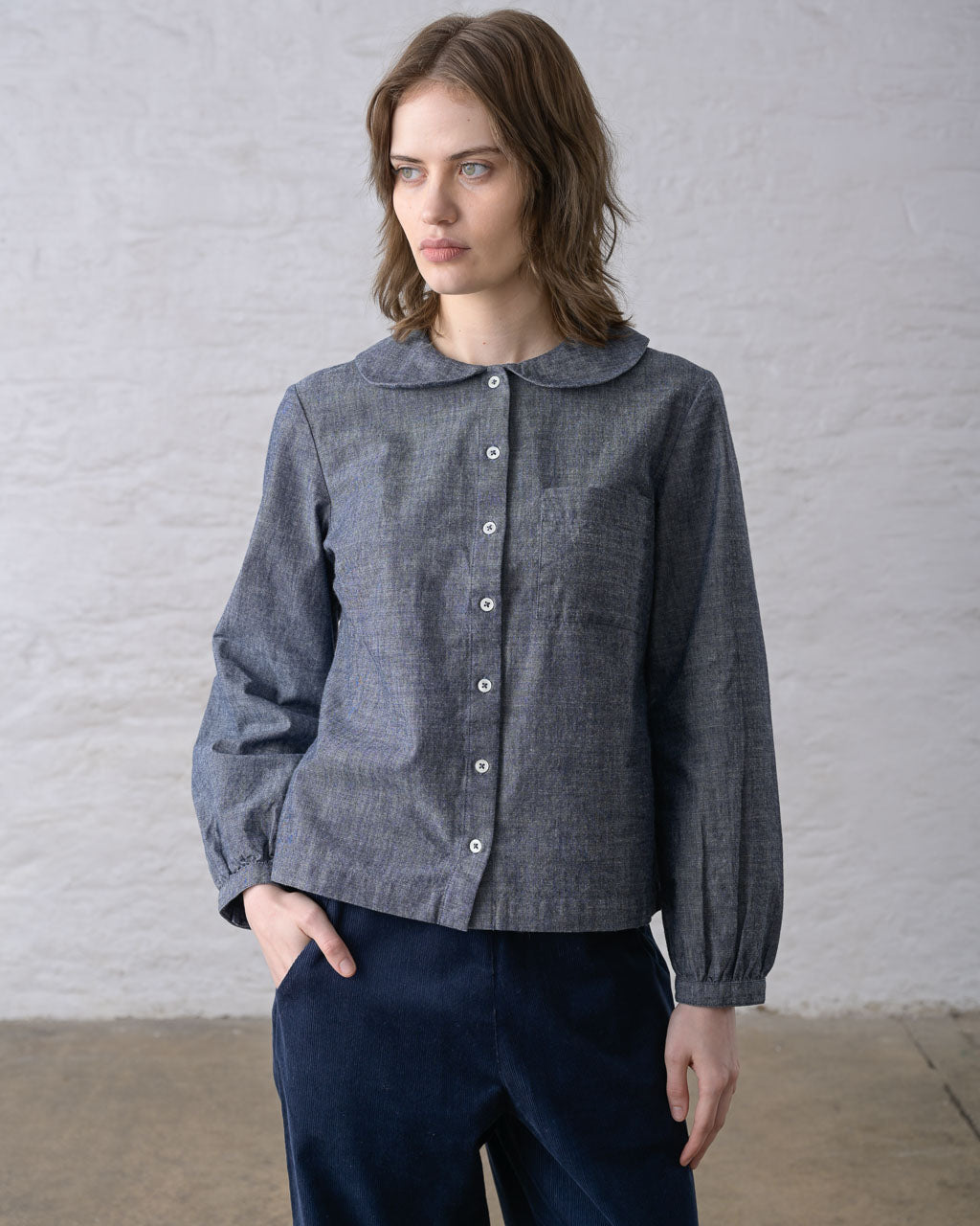 Jolene Casual Shirt in Chambray