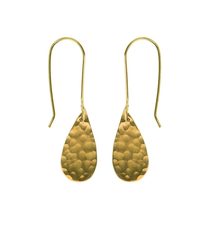 Hammered Raindrop earrings