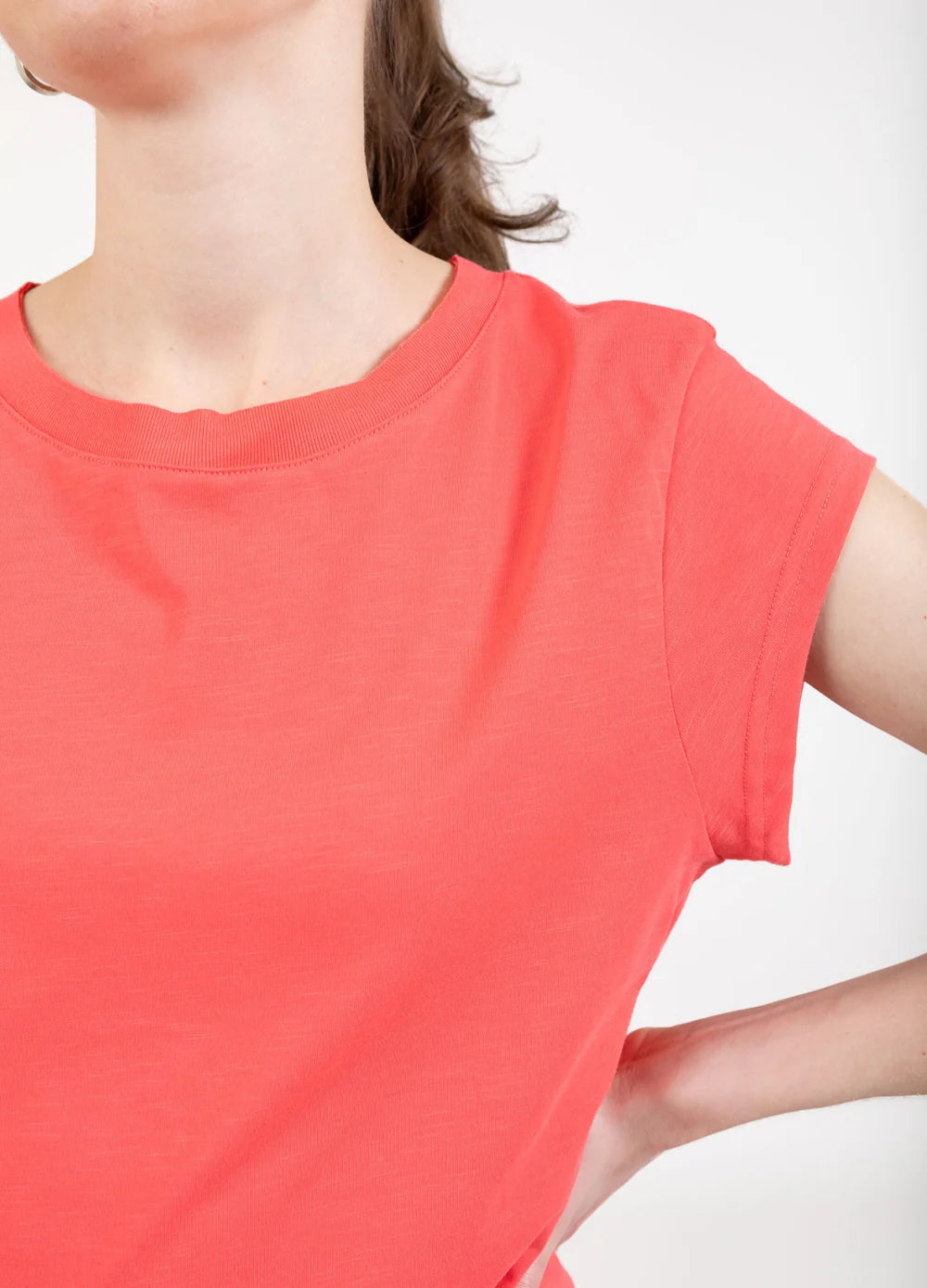 CC heart round-neck t-shirt in Intense Pink