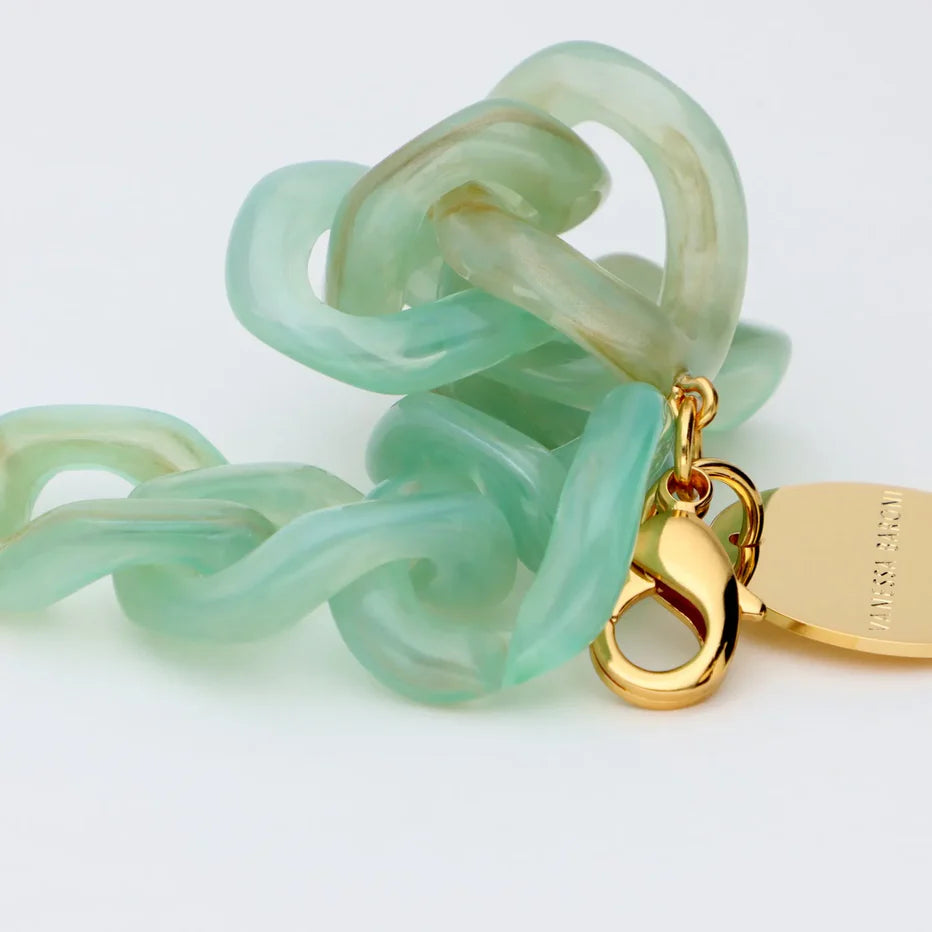 Vanessa Baroni Flat Chain Bracelet Jade