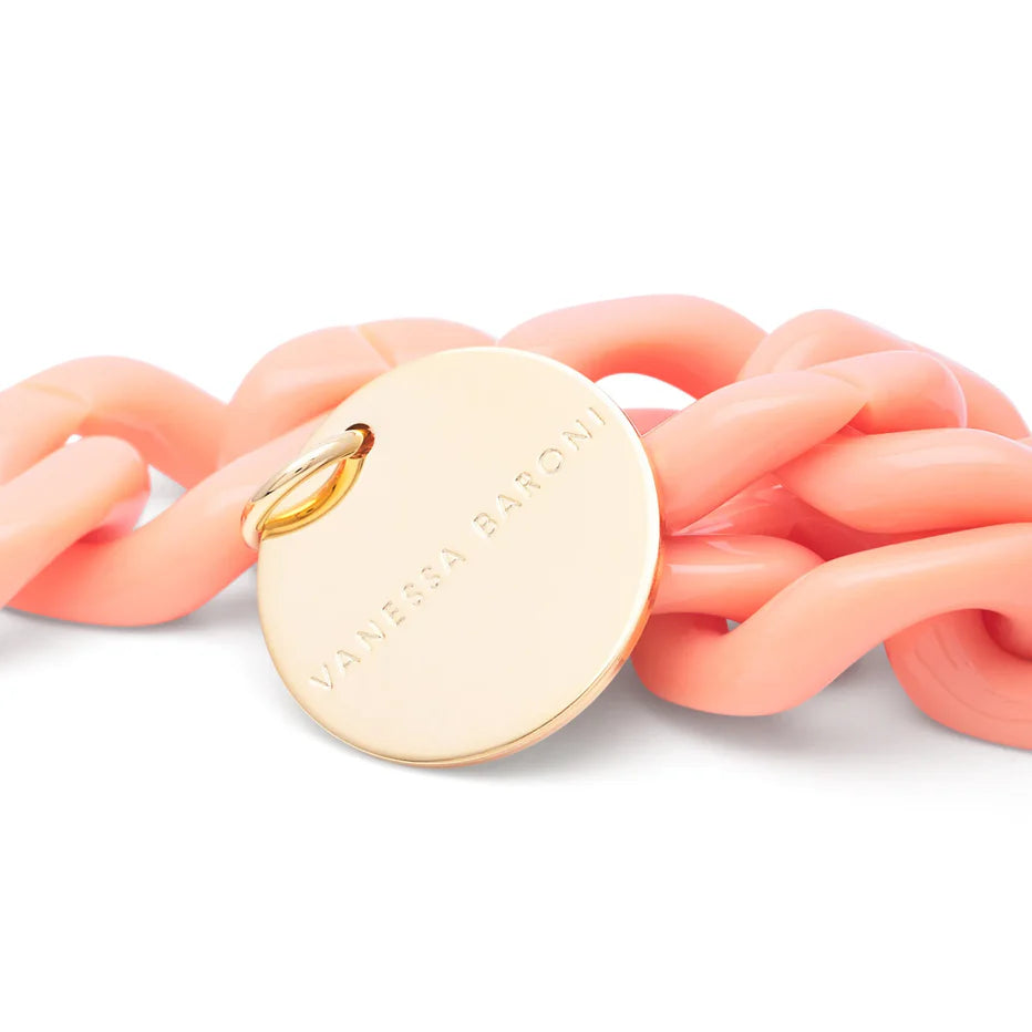 Vanessa Baroni Flat Chain Bracelet Peach Sorbet