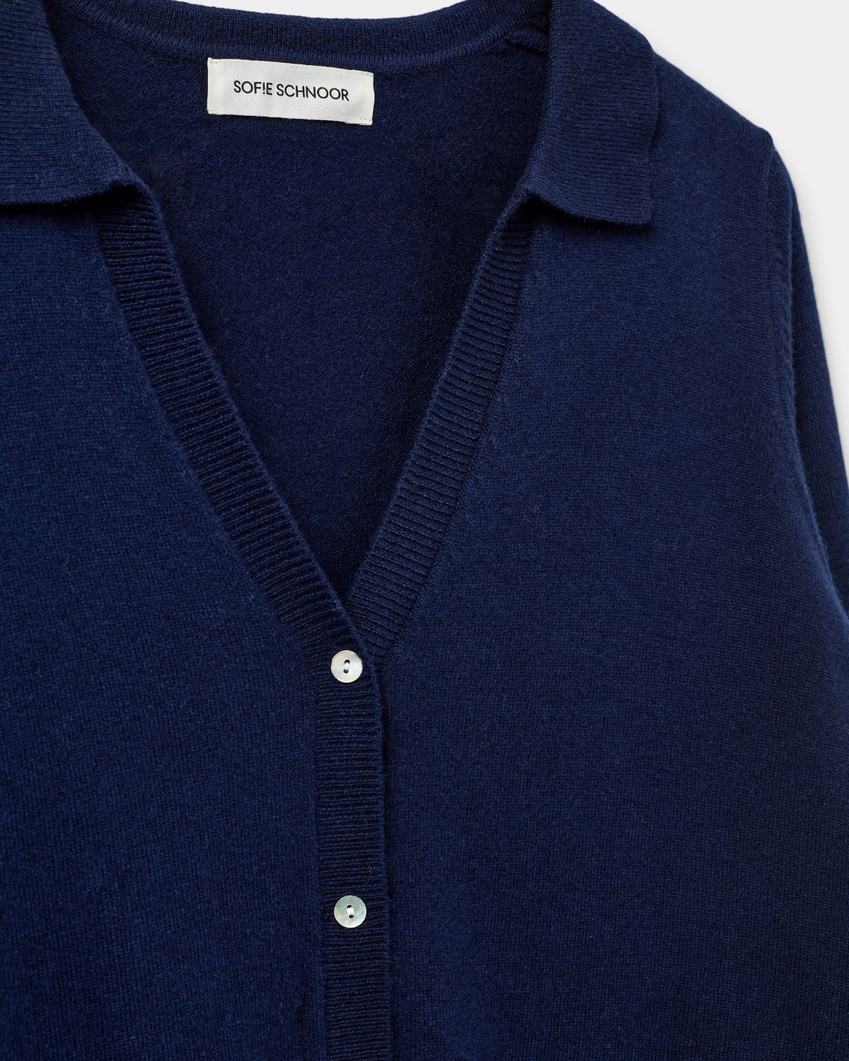 Collar Cardigan - Navy