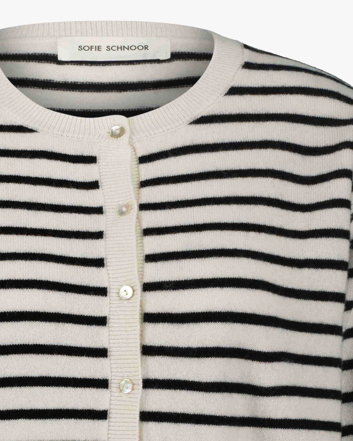Cisse cardigan black/ off white stripe