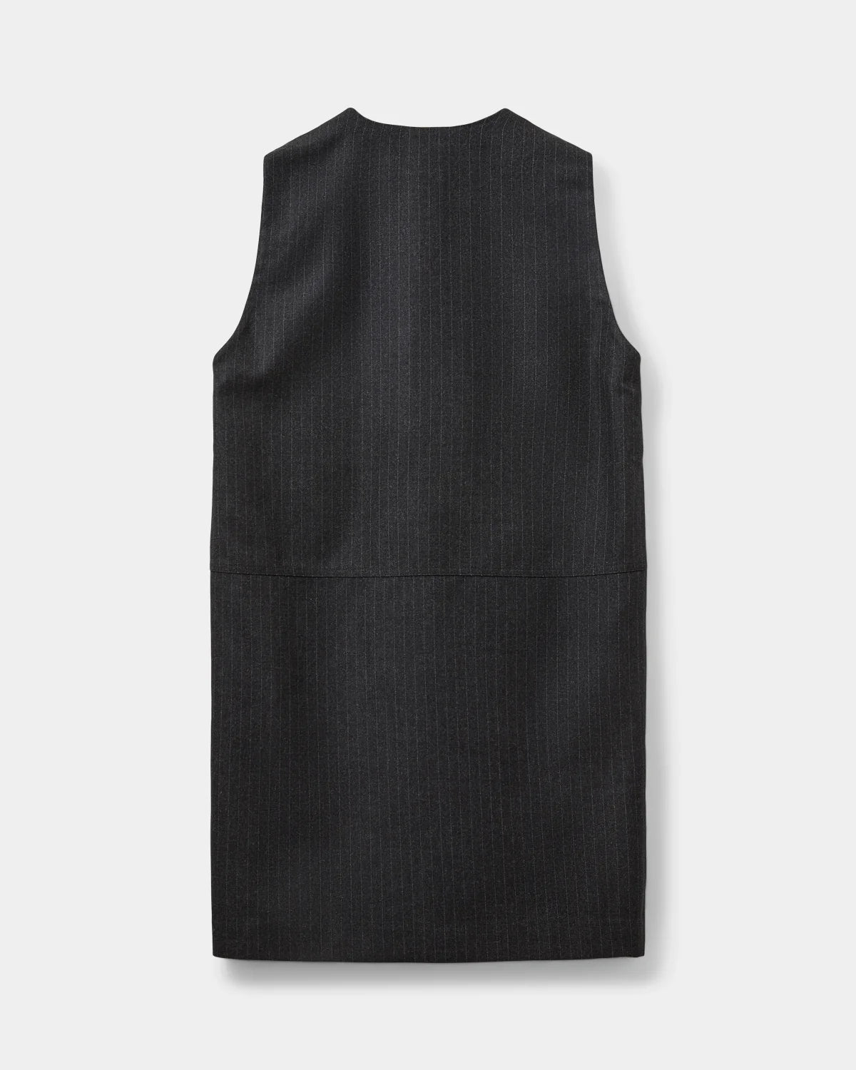 Baluna Viscose Mix Dress in Charcoal with feint Grey Stripe