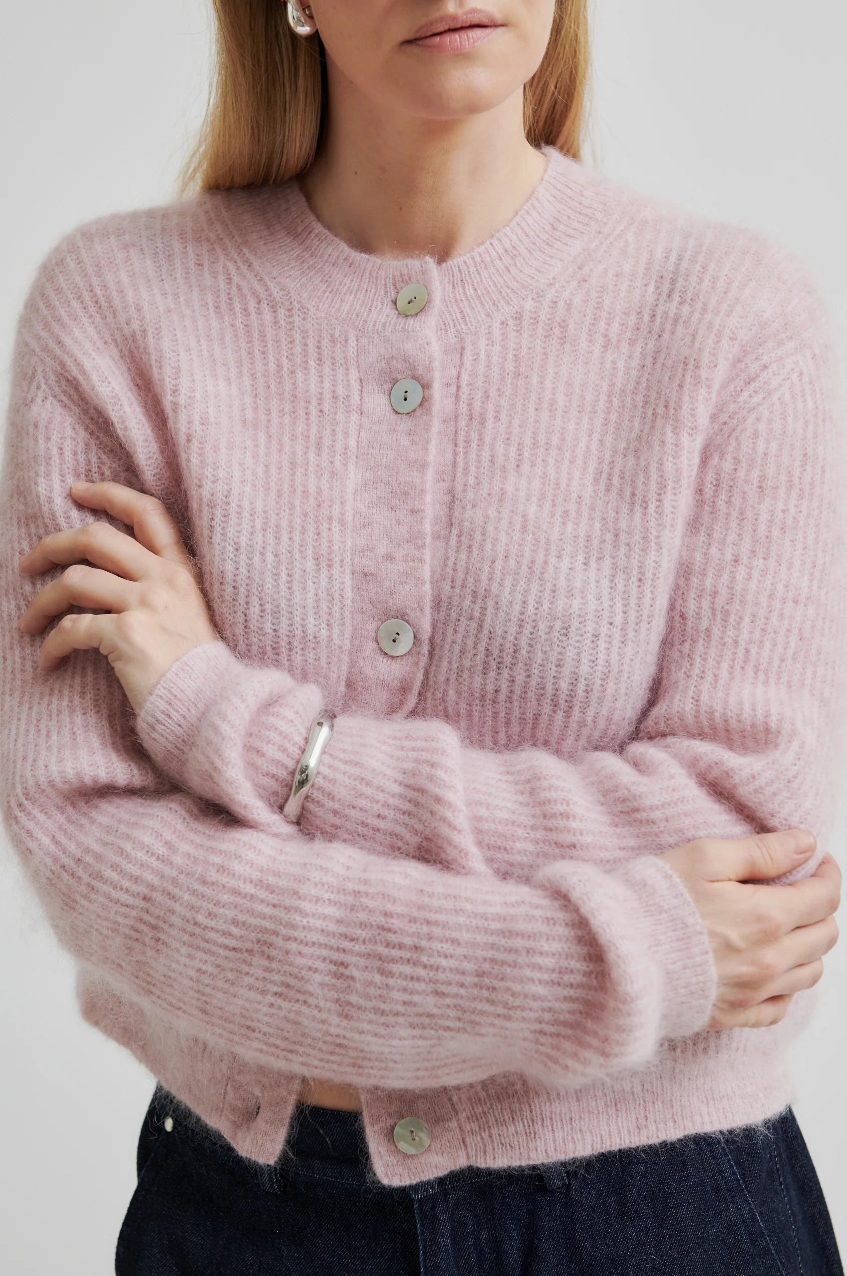 Second Female Andrea Cardigan in Sepia Rose