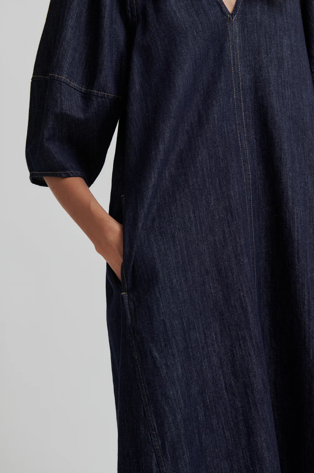 Second Female Dera Denim dress in dark blue denim