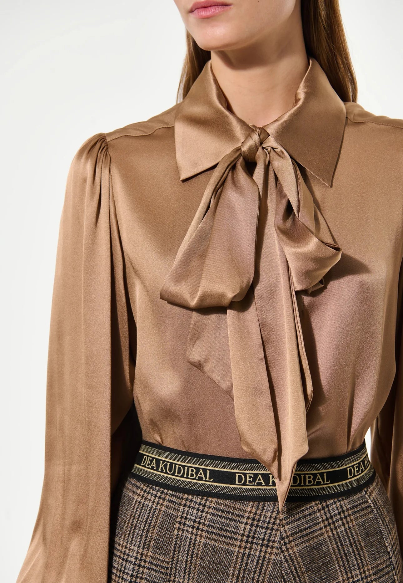Kikki Dea 100% Silk blouse in Russet