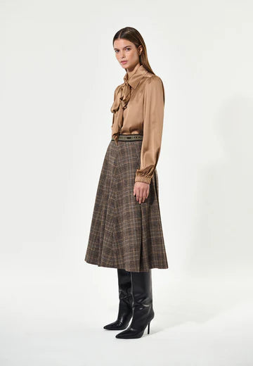 Atty Dea Skirt with Pleats in Eaton Check