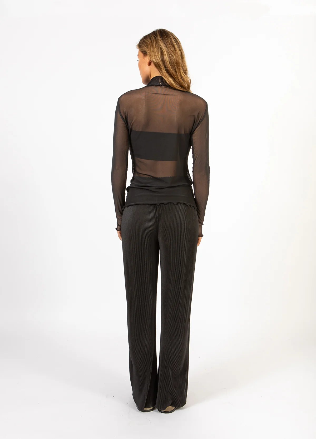 EVE Mesh Turtleneck in Black