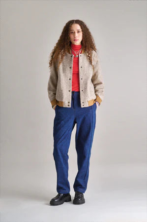 Maggie Recycled Wool Blend Jacket in Sand