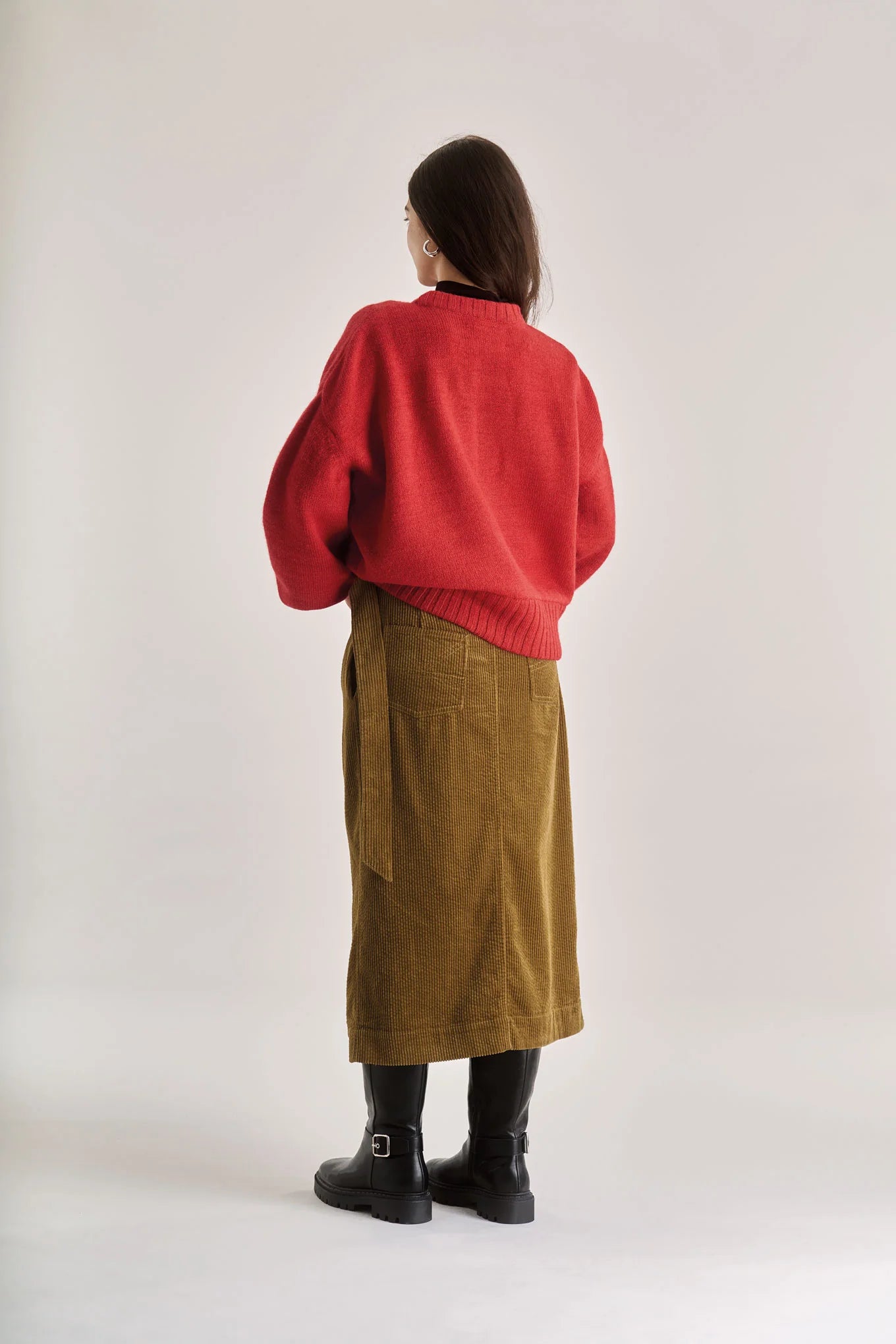 Santo organic cotton skirt in Olive