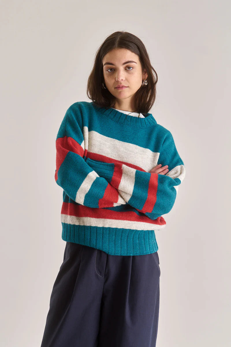 Jessie Lambswool jumper in Evergreen