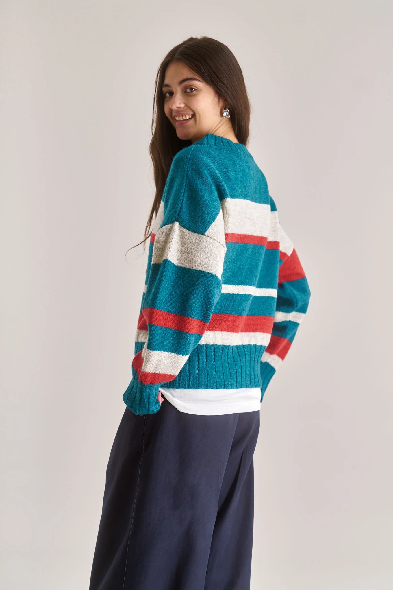 Jessie Lambswool jumper in Evergreen