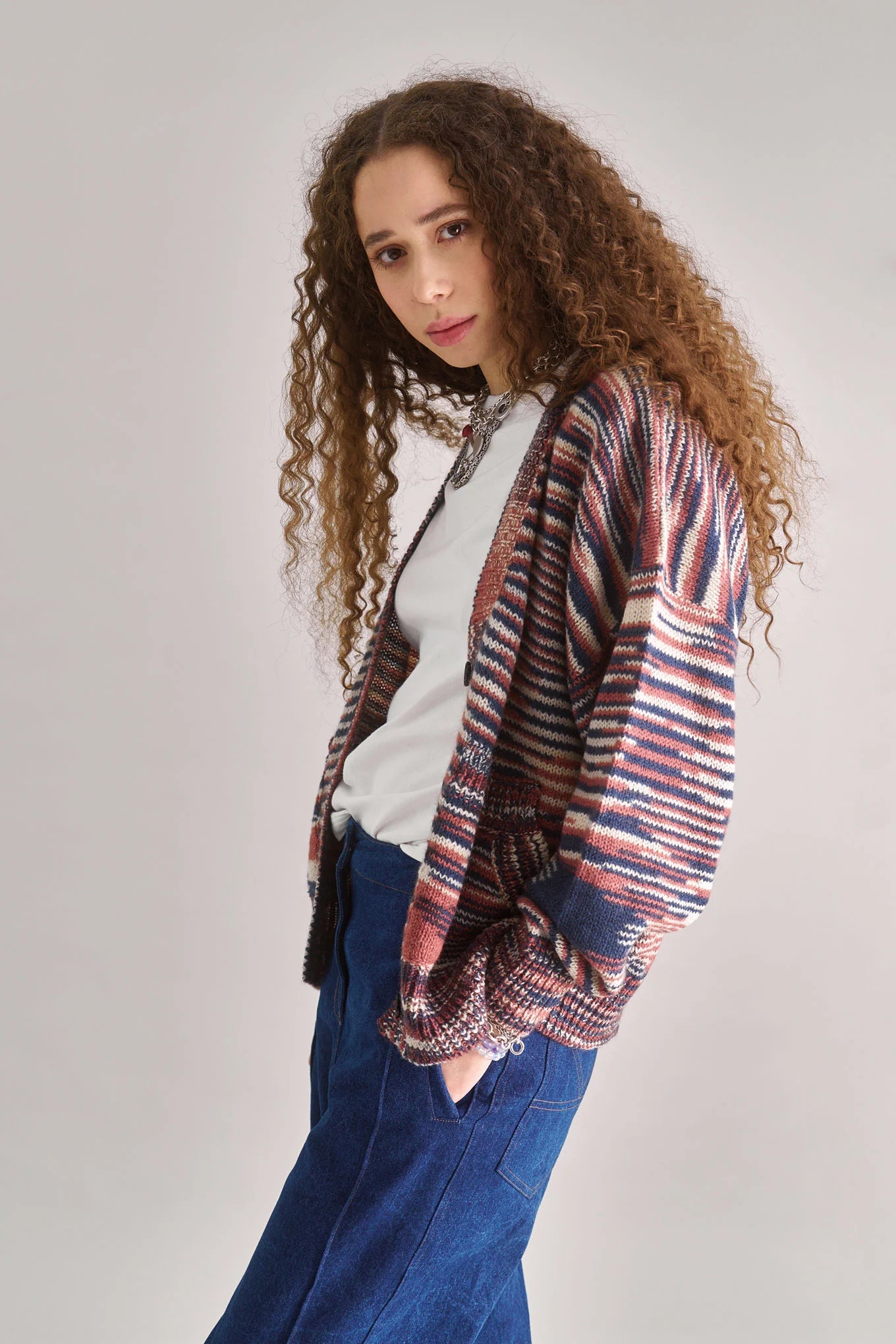 Hope Lambswool cardigan in Pink