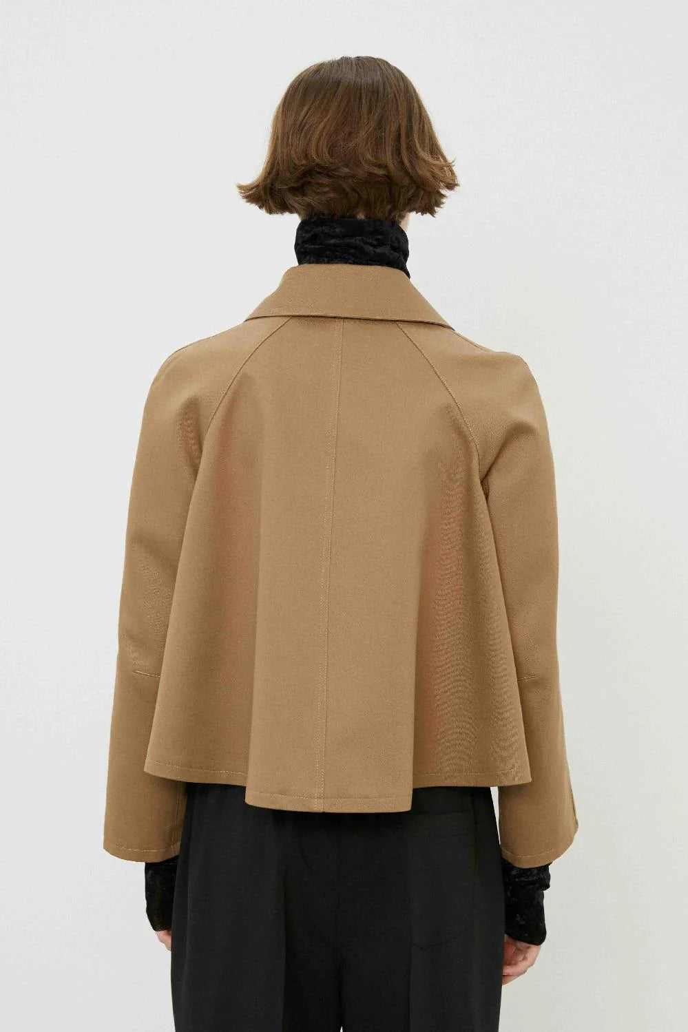 Short flared Jacket in Camel