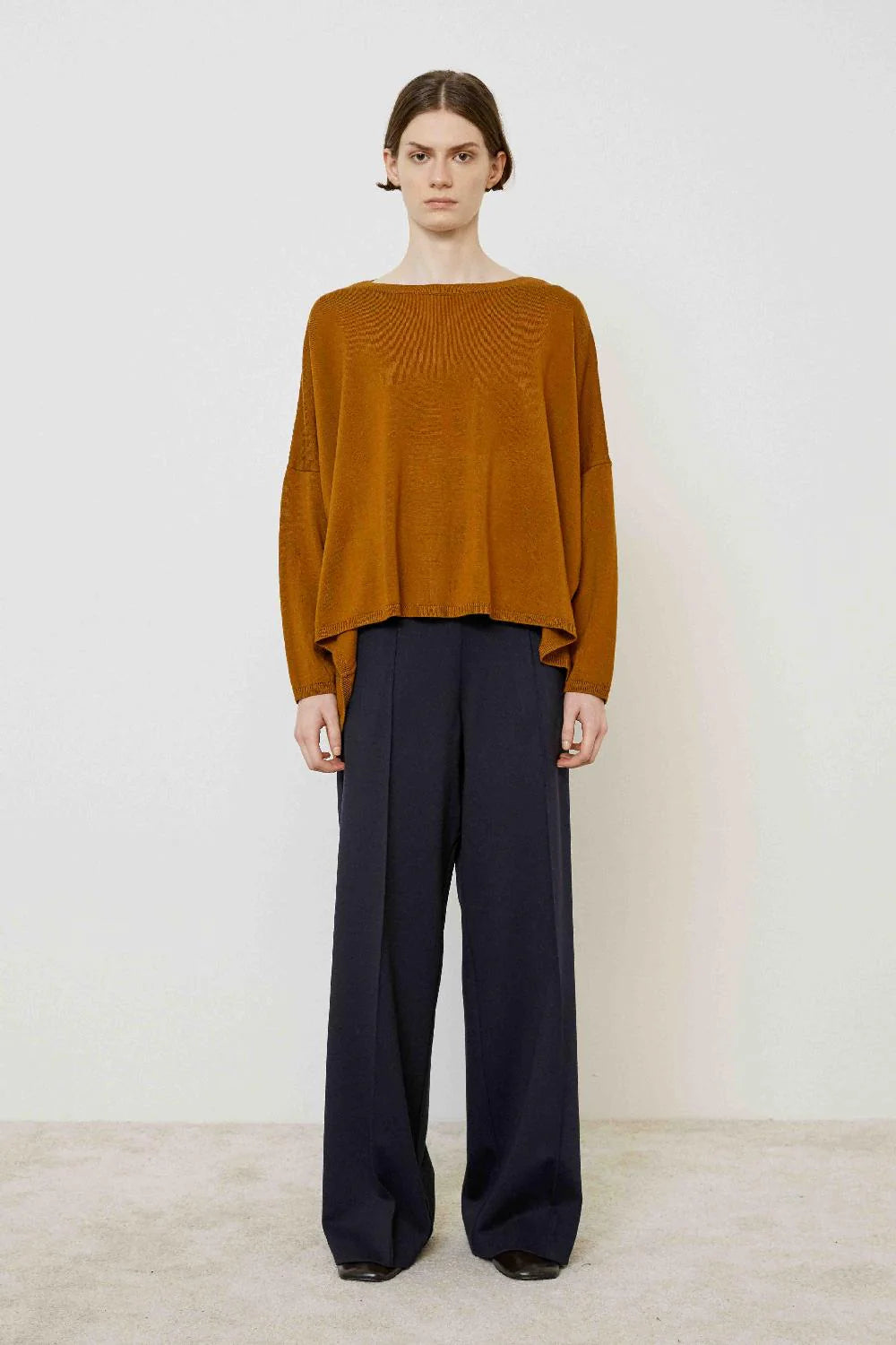 Straight leg trousers in Blue Parisien