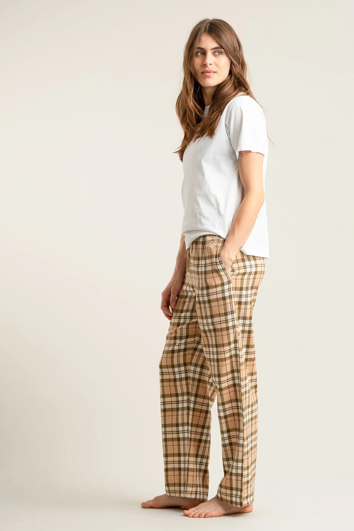 JimJam Organic Cotton Pyjama bottoms in Sand