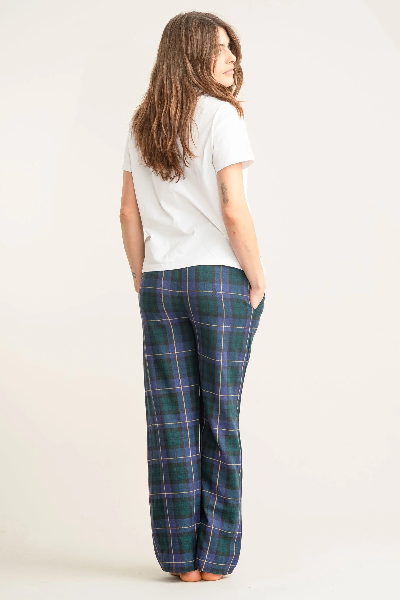 JimJam Organic Cotton Pyjama bottoms in Black Watch