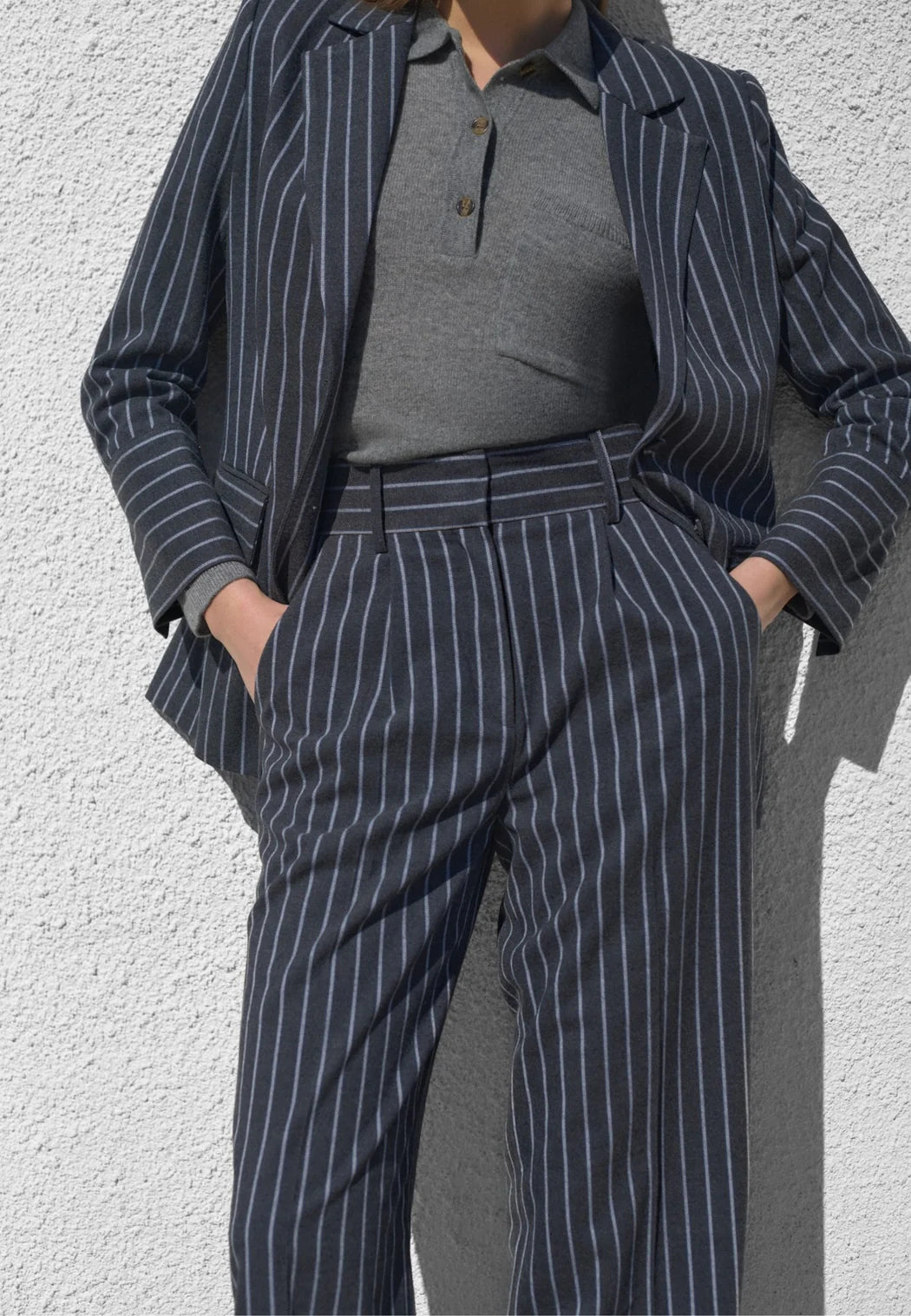 KadiaDEA Trousers in Grey Stripe