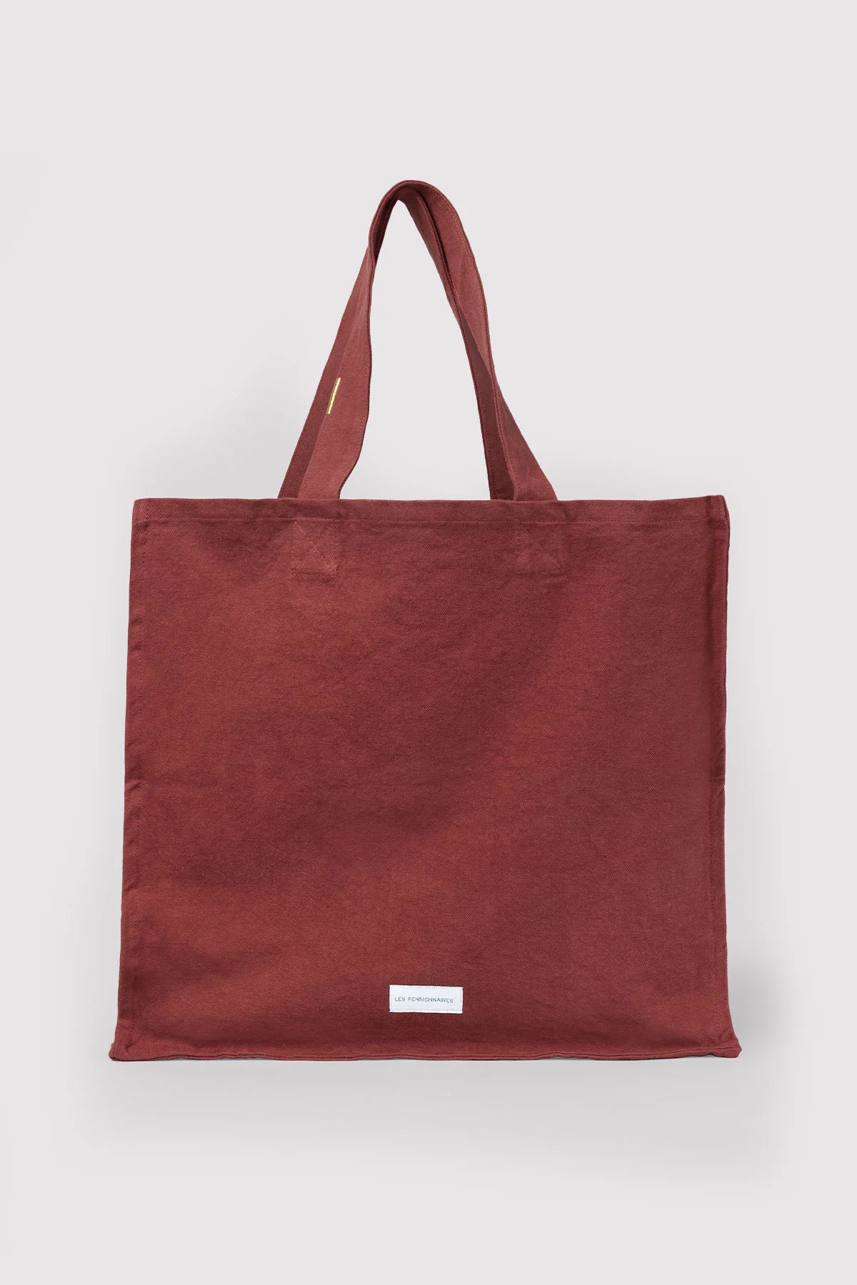 Les Pensionnaires Large Organic Cotton Tote Bag in Rust Red