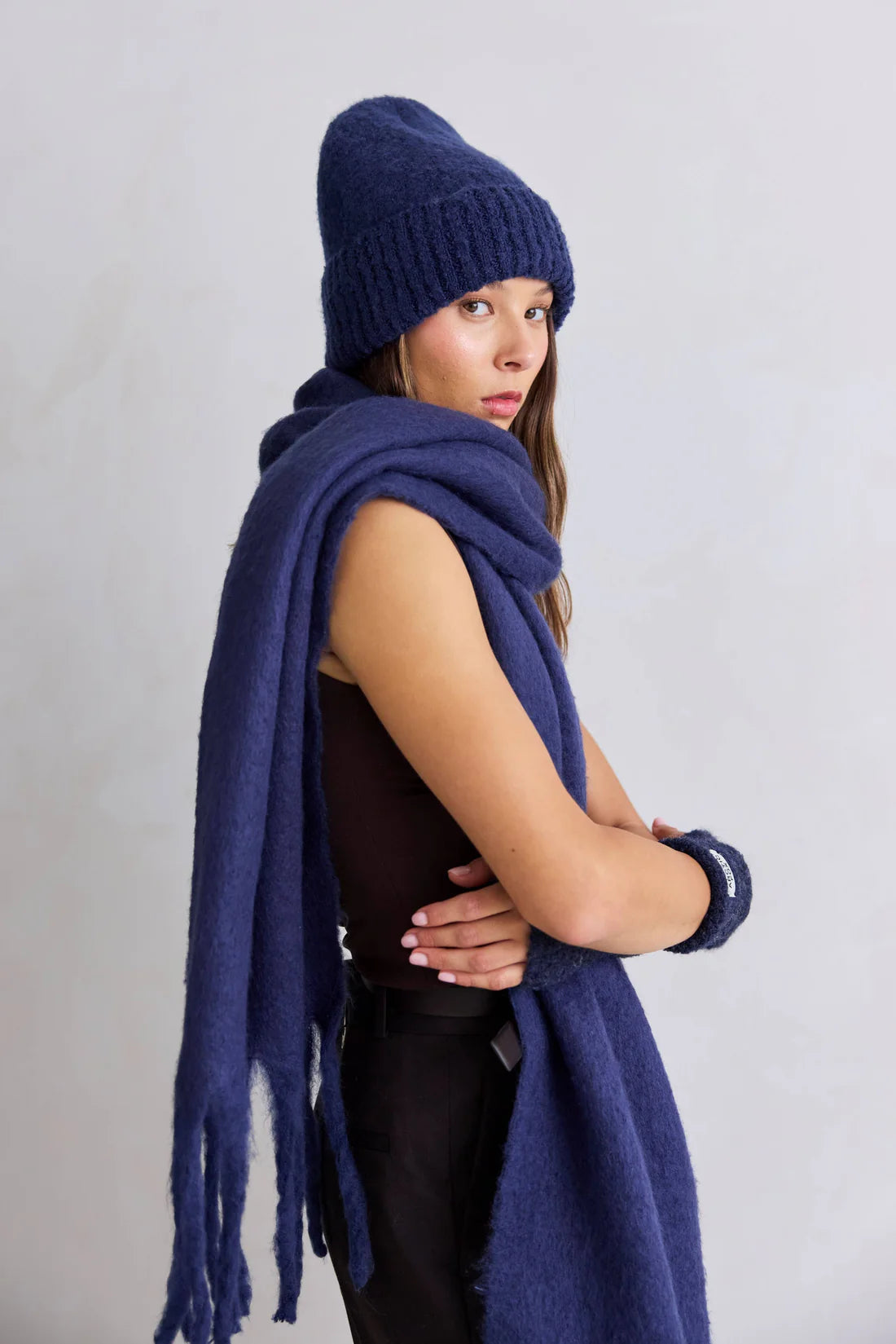 Reykjavik Recycled Beanie in Midnight Blue