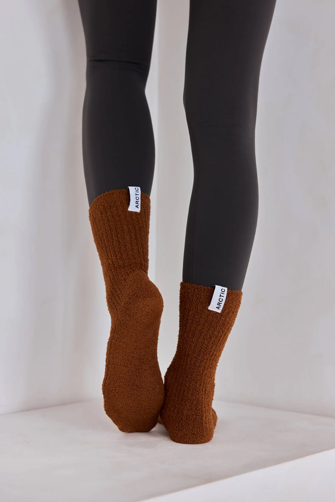 Cosy socks 100% Recycled in Sepia