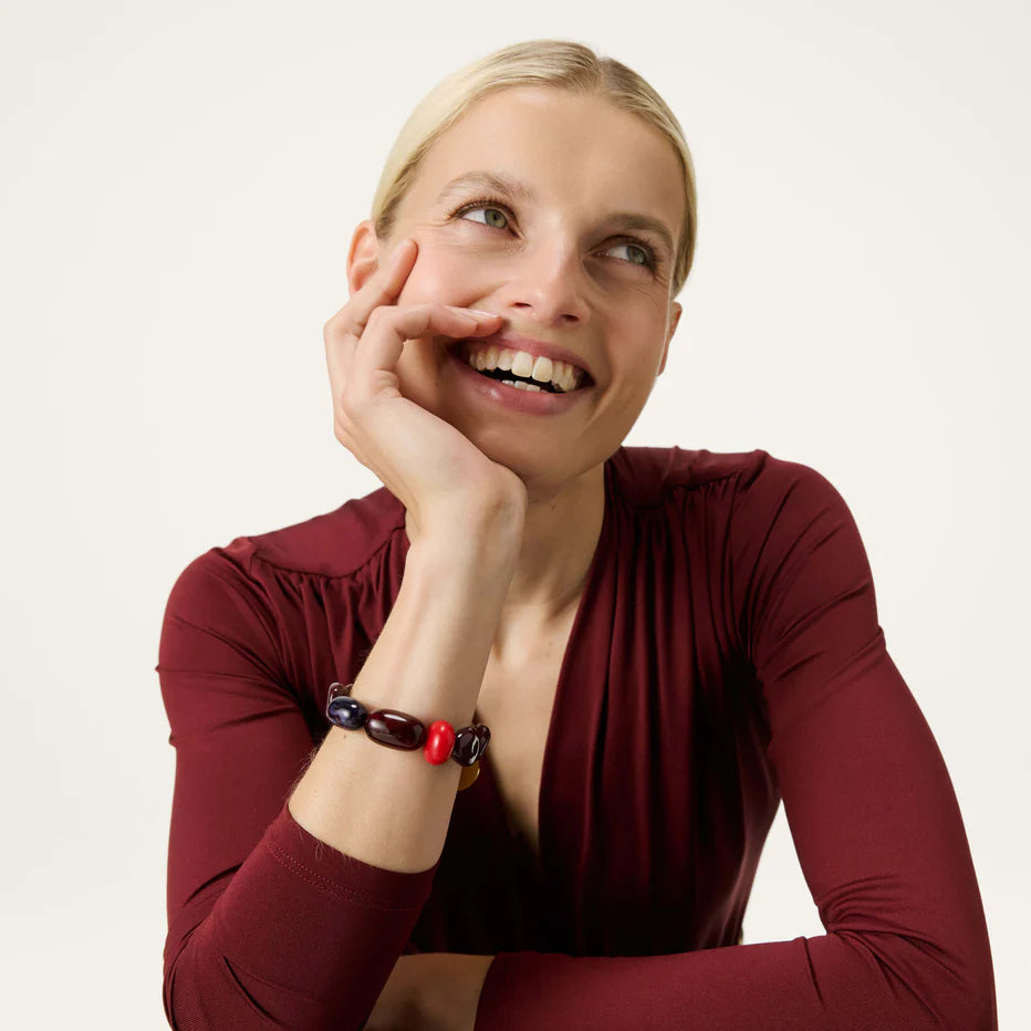 Vanessa Baroni Unique Flex Bracelet in Aubergine