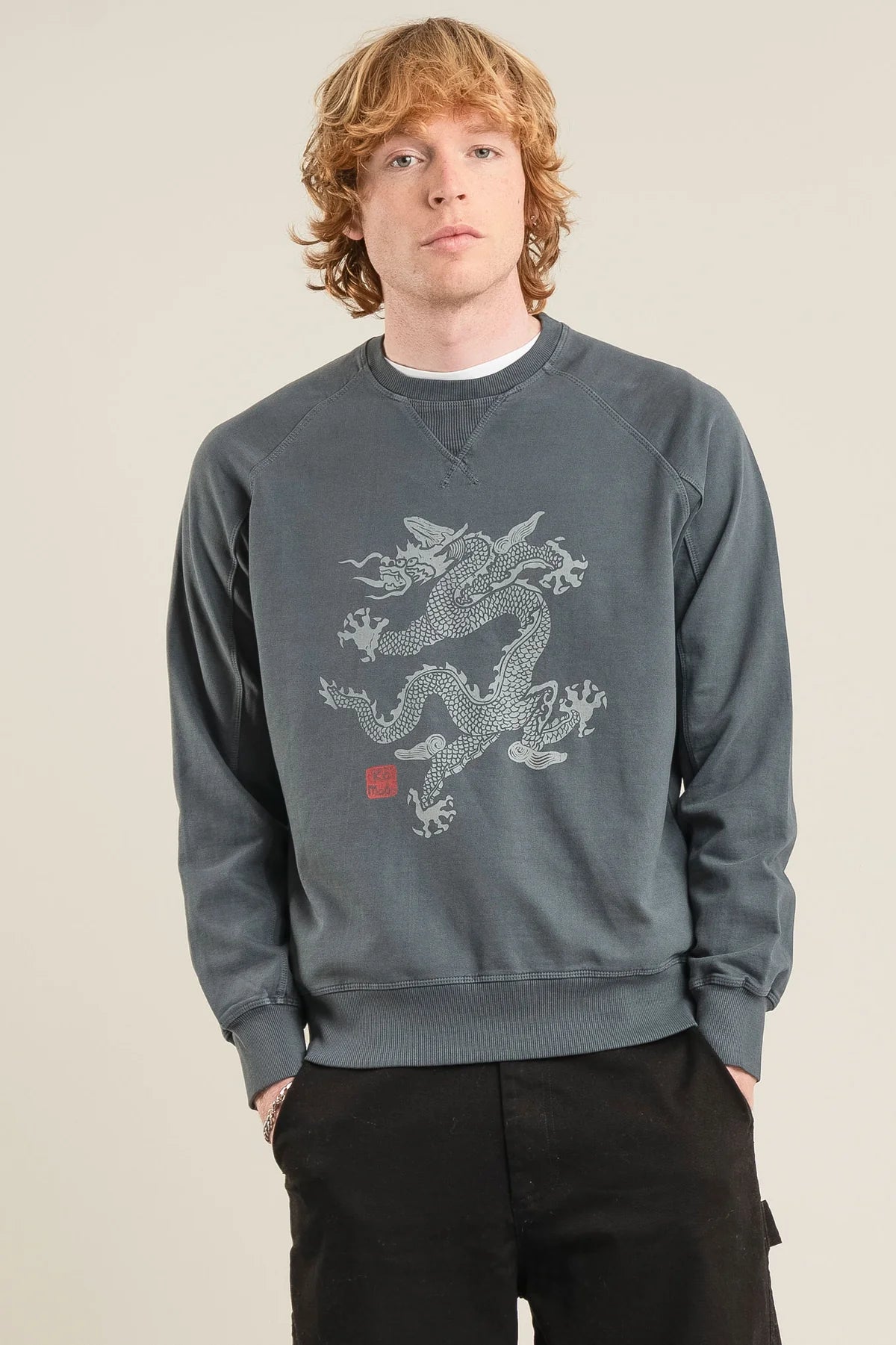 Dragon Dawn Sweatshirt in Washed Black
