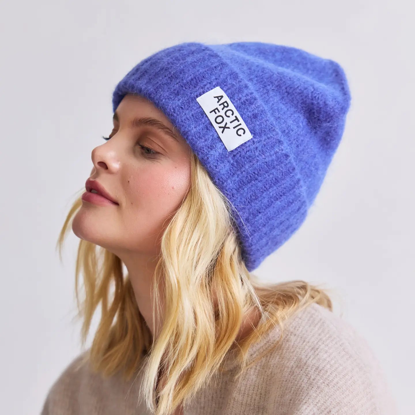 The Mohair Wool Beanie in Future Dusk Blue