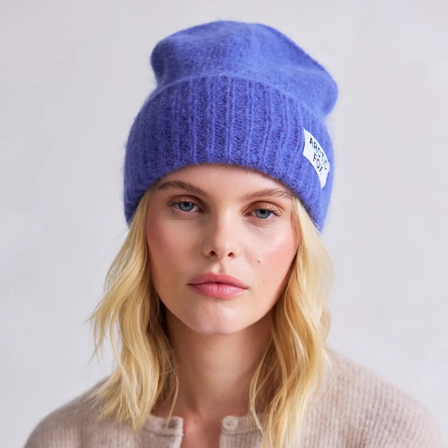 The Mohair Wool Beanie in Future Dusk Blue