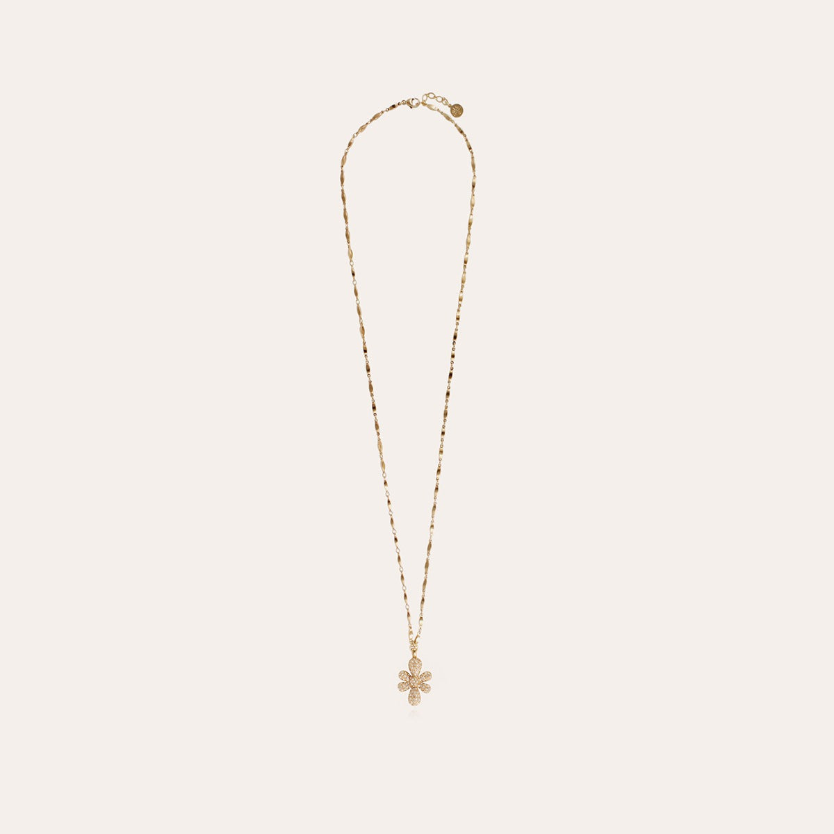 Agapa Strass Long Necklace in Gold