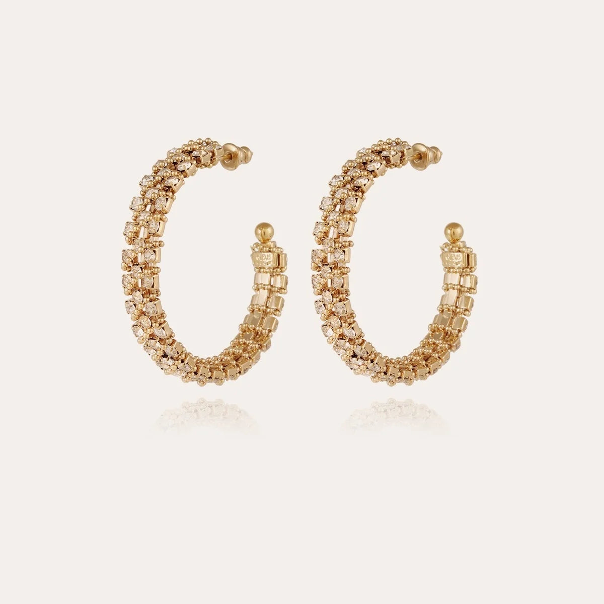Bo Izilda Mini Strass Earrings in Gold