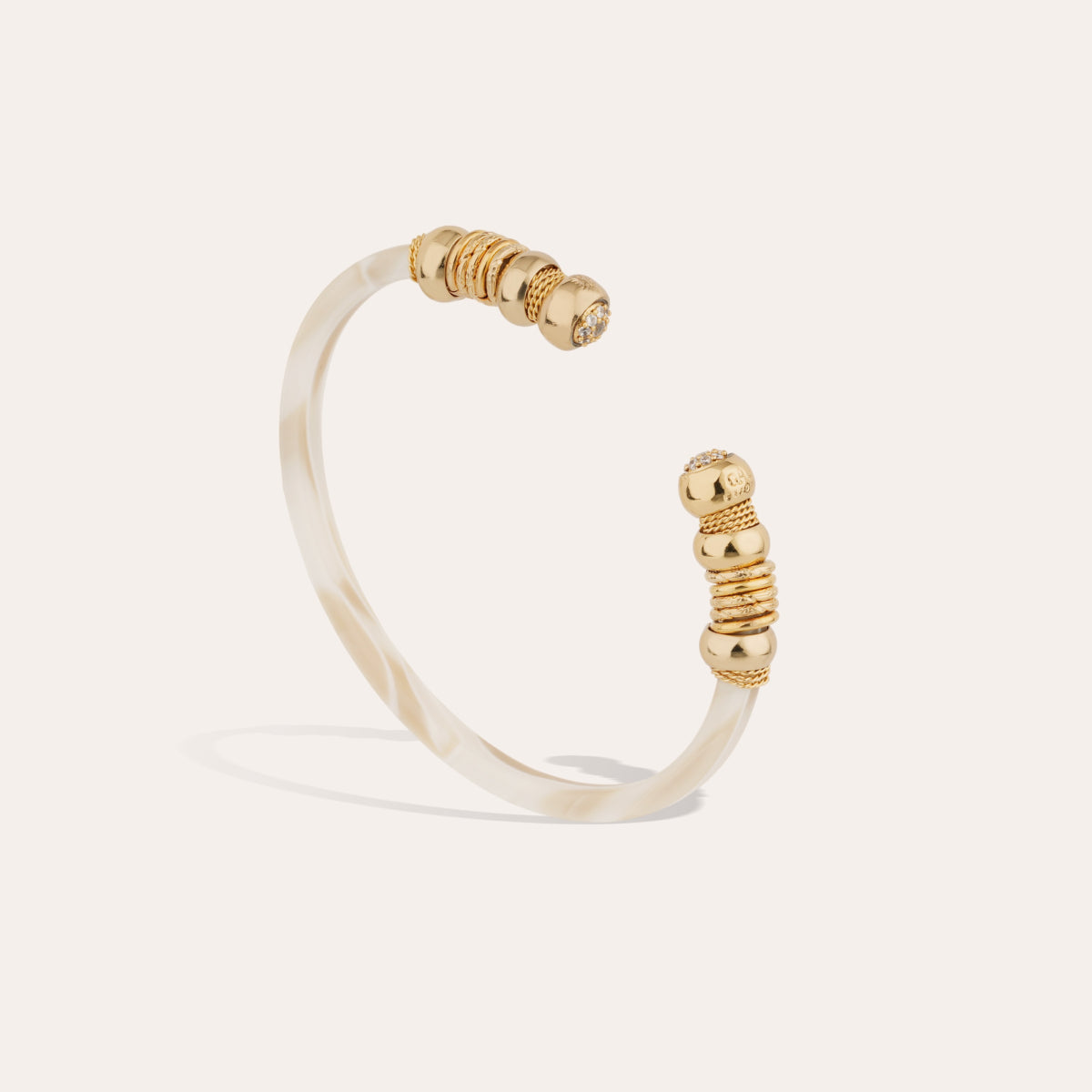 BR Sari Bis Acetate Bracelet in Ivory